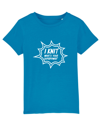 I Knit (what's your superpower) BANG alb Azur