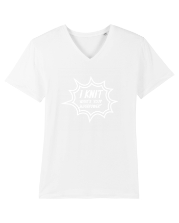 I Knit (what's your superpower) BANG alb White