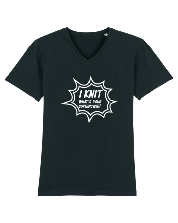 I Knit (what's your superpower) BANG alb Black