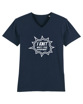 I Knit (what's your superpower) BANG alb French Navy