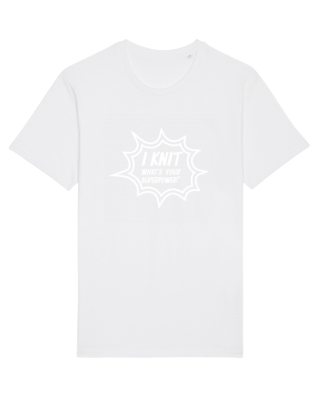 I Knit (what's your superpower) BANG alb White