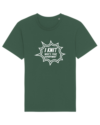 I Knit (what's your superpower) BANG alb Bottle Green