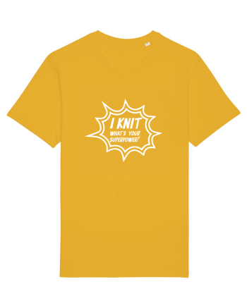 I Knit (what's your superpower) BANG alb Spectra Yellow
