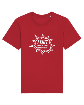 I Knit (what's your superpower) BANG alb Red