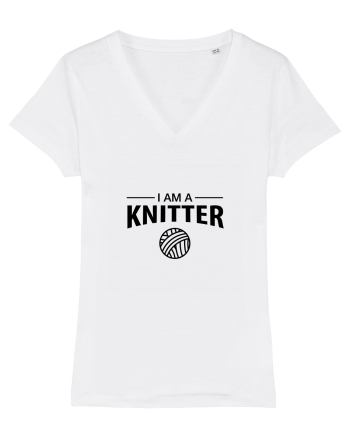 I am a Knitter White