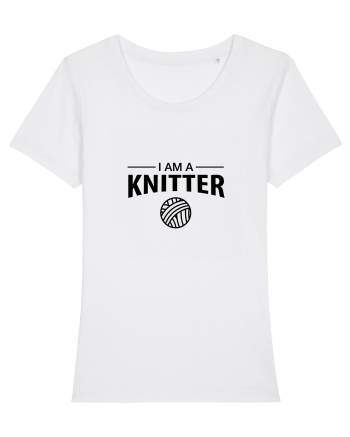 I am a Knitter White