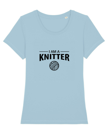 I am a Knitter Sky Blue