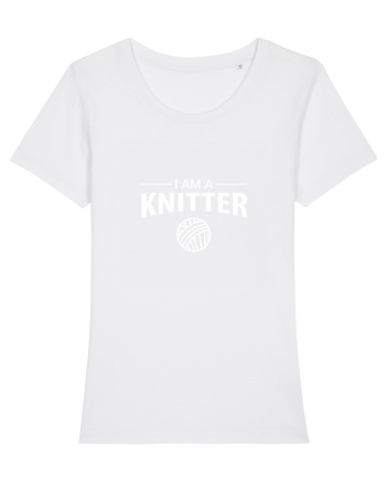 I am a Knitter (alb) White