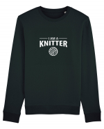 I am a Knitter (alb) Bluză mânecă lungă Unisex Rise