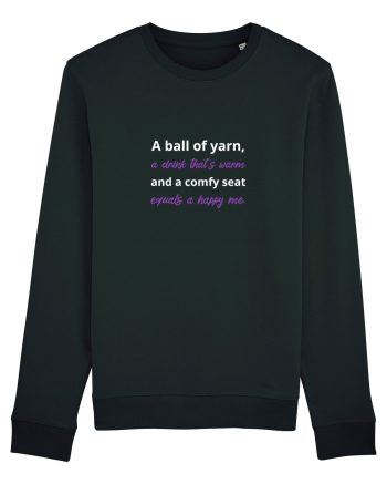 Yarn, Drink, Seat, Happy (mov) Black