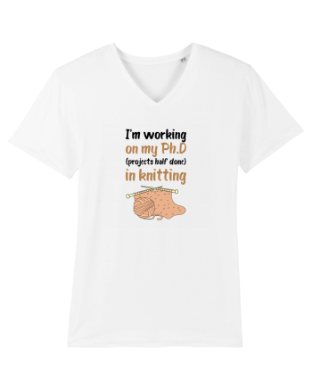 Ph.D in Knitting (doctorat în tricotat) White