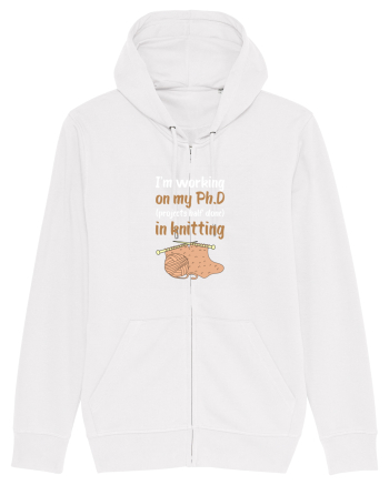 Ph.D in Knitting (doctorat în tricotat) alb White