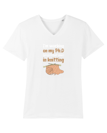 Ph.D in Knitting (doctorat în tricotat) alb White