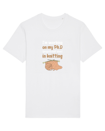 Ph.D in Knitting (doctorat în tricotat) alb White