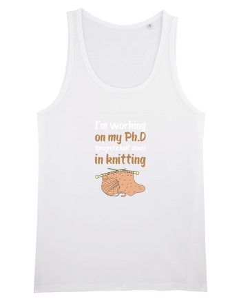 Ph.D in Knitting (doctorat în tricotat) alb White