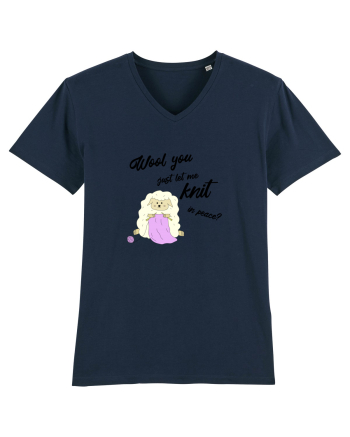 Wool You just let me Knit in Peace? French Navy