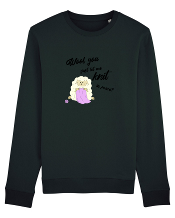 Wool You just let me Knit in Peace? Black