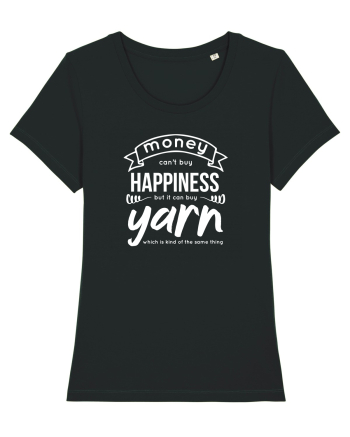 Money can buy Yarn (Banii pot cumpăra ață de tricotat) alb Black
