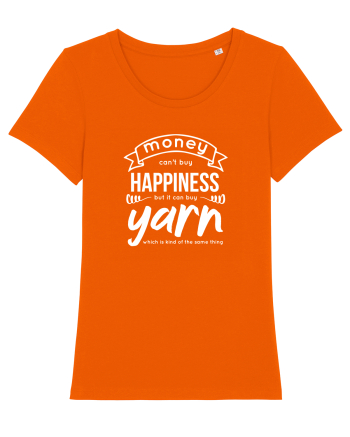 Money can buy Yarn (Banii pot cumpăra ață de tricotat) alb Bright Orange
