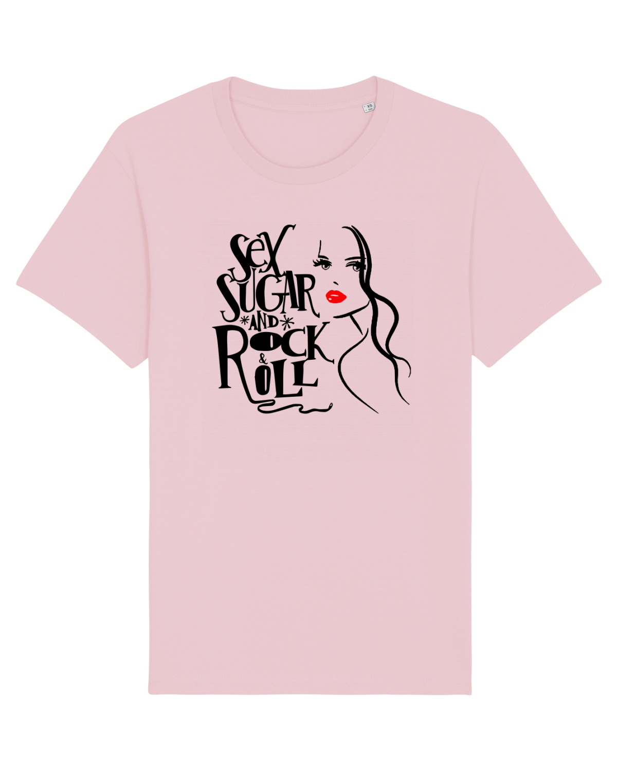 Tricou mânecă scurtă Unisex Rocker Cotton Pink