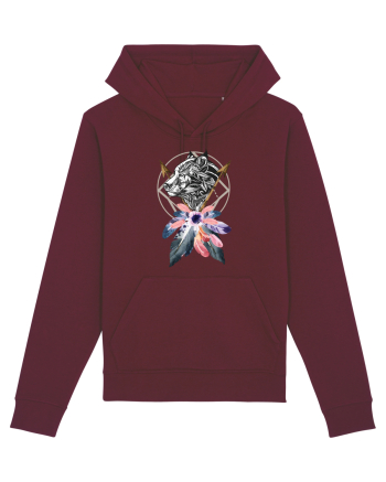 Lup cu Sageată Floral Burgundy