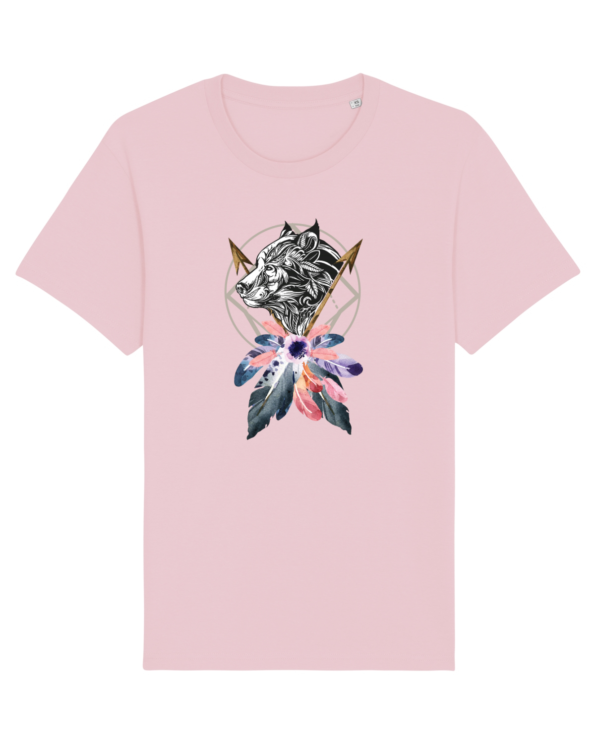 Tricou mânecă scurtă Unisex Rocker Cotton Pink