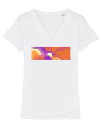 Abstract Tricou mânecă scurtă guler V Damă Evoker