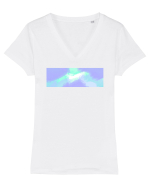 Abstract 4 Tricou mânecă scurtă guler V Damă Evoker