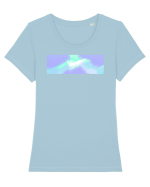 Abstract 4 Tricou mânecă scurtă guler larg fitted Damă Expresser