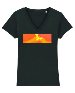 Abstract 5 Tricou mânecă scurtă guler V Damă Evoker