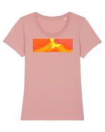 Abstract 5 Tricou mânecă scurtă guler larg fitted Damă Expresser
