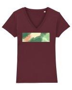 Abstract 9 Tricou mânecă scurtă guler V Damă Evoker