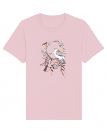Pasare cu Fluturi în Dreamcatcher Cotton Pink