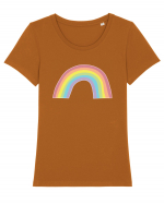 Rainbow Tricou mânecă scurtă guler larg fitted Damă Expresser