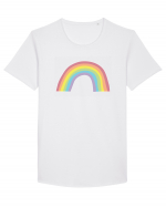 Rainbow Tricou mânecă scurtă guler larg Bărbat Skater