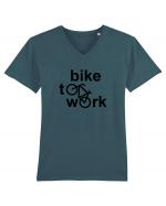 Bike To Work Tricou mânecă scurtă guler V Bărbat Presenter