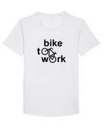 Bike To Work Tricou mânecă scurtă guler larg Bărbat Skater