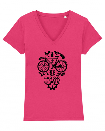 Bicycle Skull Raspberry