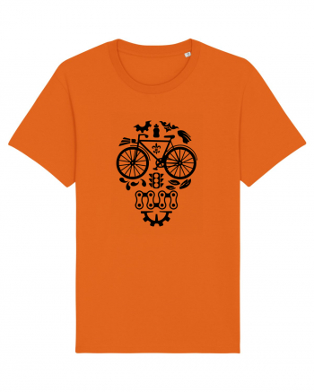 Bicycle Skull Bright Orange