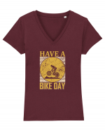 Have a Bike Day Tricou mânecă scurtă guler V Damă Evoker