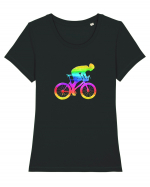 LGBT Biker Tricou mânecă scurtă guler larg fitted Damă Expresser