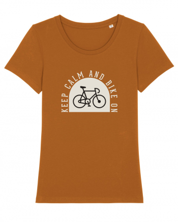 Keep Calm And Bike On Roasted Orange