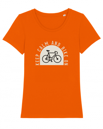 Keep Calm And Bike On Bright Orange