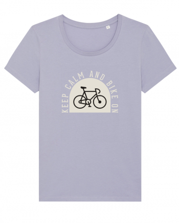 Keep Calm And Bike On Lavender