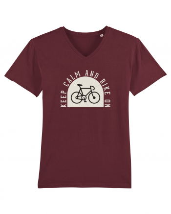 Keep Calm And Bike On Burgundy