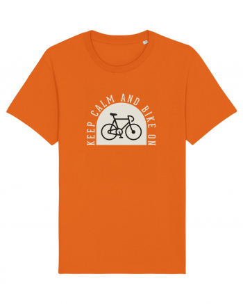 Keep Calm And Bike On Bright Orange