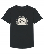 Keep Calm And Bike On Tricou mânecă scurtă guler larg Bărbat Skater