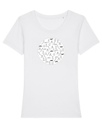 Insecte sub lupă Tricou mânecă scurtă guler larg fitted Damă Expresser