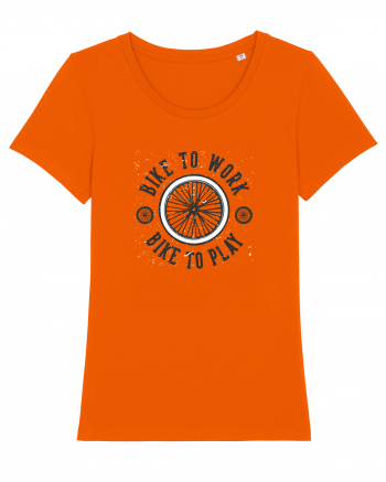 Bike to Work Bike to Play Bright Orange