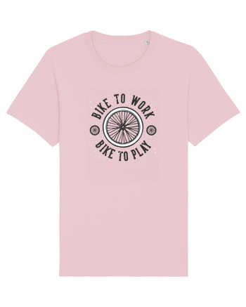 Bike to Work Bike to Play Cotton Pink